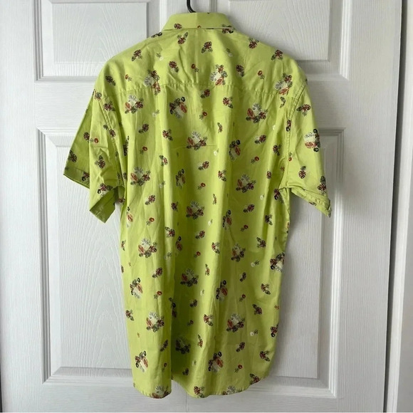 NWT Zara Men’s Button Front Short Sleeve Pocket Tropical Shirt XXL Relaxed Fit - Picture 5 of 6